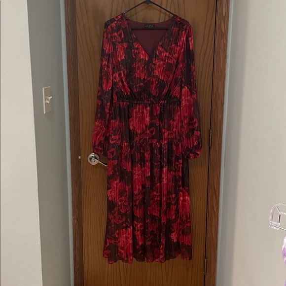 Lane Bryant UEC Women’s Size 16 Red and Black Abstract Floral Maxi Dress - Picture 13 of 13